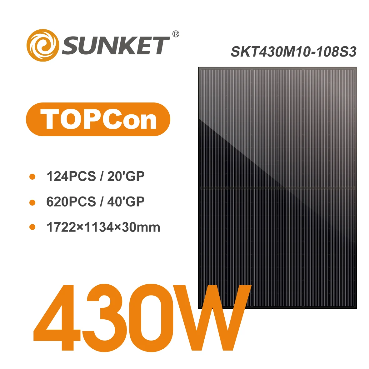 Sunket New EnergySKT410~430M10-108S3(Black mesh back panel)