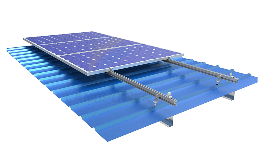 Trapezoidal Roof Hanger Bolt and L Feet Solar Mounting