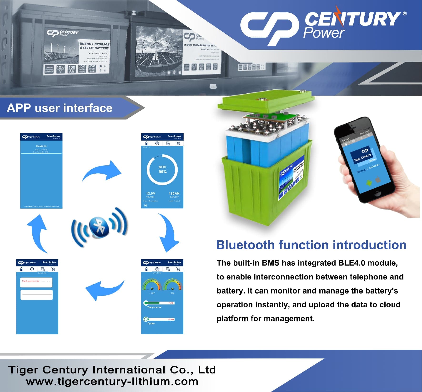 12.8V100Ah-Bluetooth