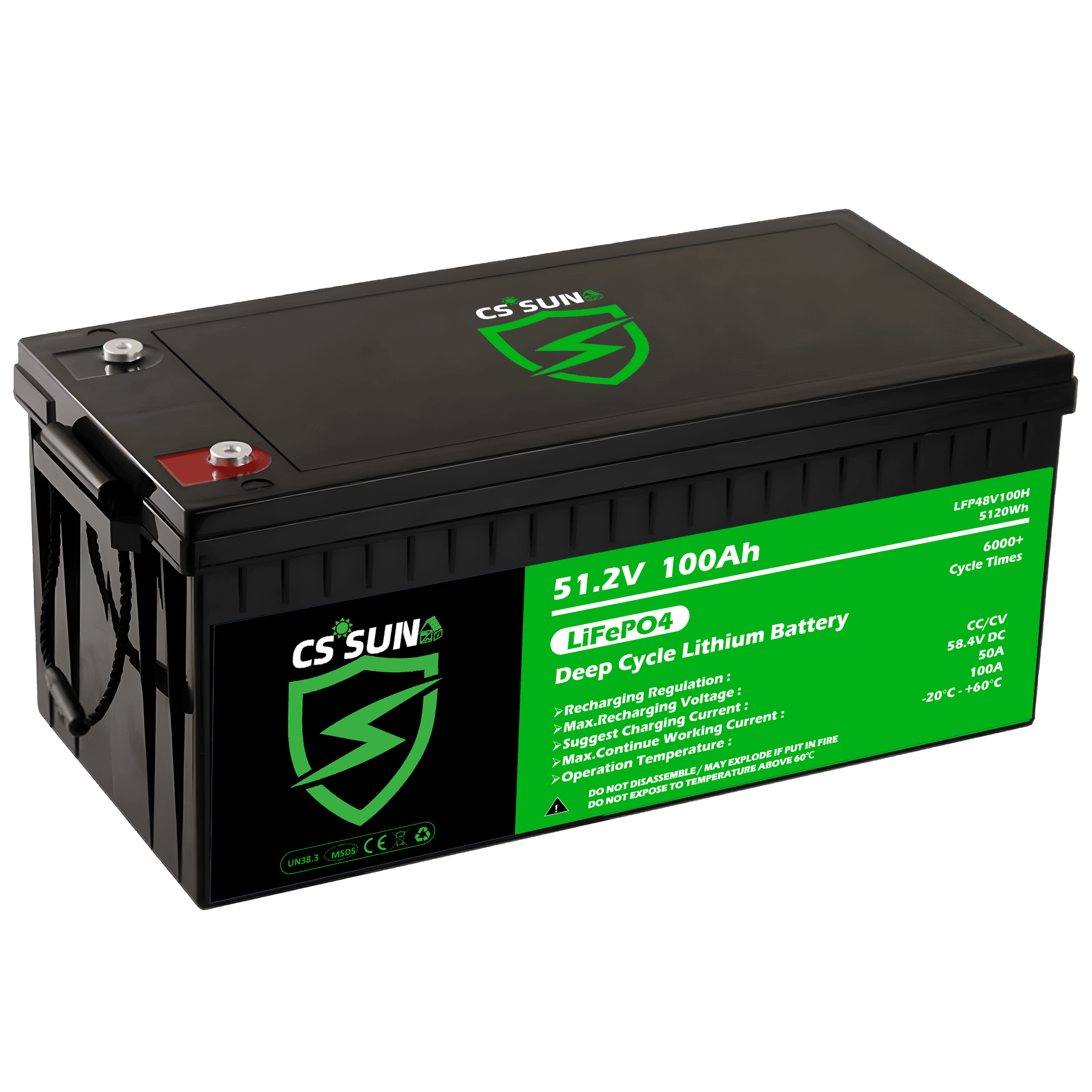 CSSUN LFP48V100H LiFePo4 Battery 51.2V 100Ah