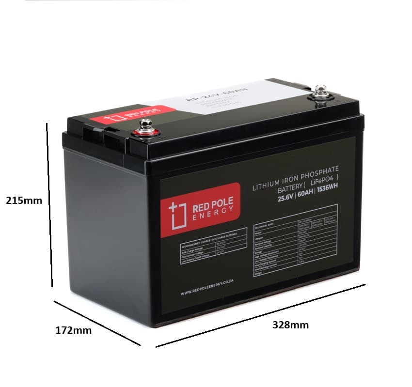 24V 60Ah 1536Wh Lithium Battery – 3kVA Inverter...