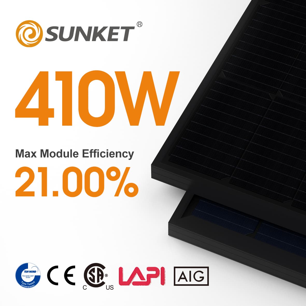 SKT385~410M10 (All Black Single Glass)