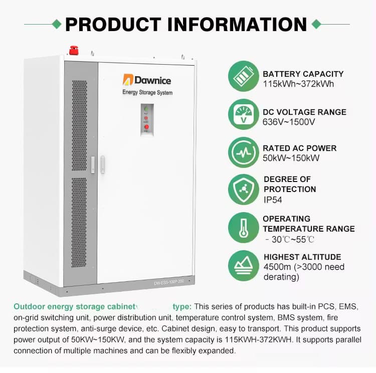 100kW 200kWh All In One Energy Storage System w...